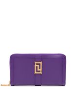 Versace portefeuille zippé à boucle Greca - Violet