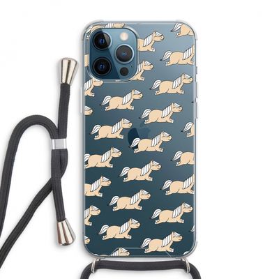 Ponys: iPhone 12 Pro Max Transparant Hoesje met koord