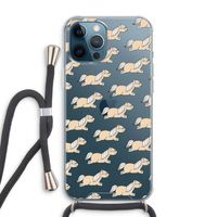 Ponys: iPhone 12 Pro Max Transparant Hoesje met koord