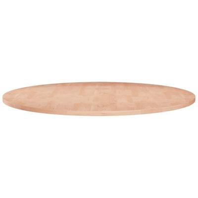Tafelblad rond Ø80x1,5 cm onbehandeld massief eikenhout