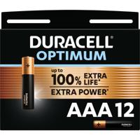 Duracell Optimum Alkaline AAA batterijen - 12 stuks