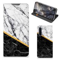 OnePlus Nord | Standcase | Marmer Wit Zwart - Origineel Cadeau Man
