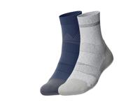 CRIVIT 2 paar wandelsokken (Donkerblauw/lichtgrijs, 35-38)