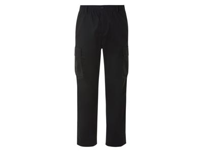 LIVERGY Heren cargobroek (Zwart, XL)