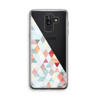 Gekleurde driehoekjes pastel: Samsung Galaxy J8 (2018) Transparant Hoesje
