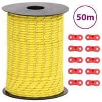 VidaXL Tentscheerlijn met reflecterende strips en spanners 50 m 3 mm - thumbnail