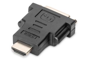 Digitus DB-330505-000-S HDMI-kabel DVI / HDMI Adapter HDMI-A-stekker, DVI-D 24+1-polige bus, DVI-I 24+5-polige bus Zwart