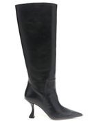 Stuart Weitzman bottes en cuir à bout pointu 95 mm - Noir