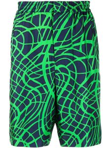 Moschino short à imprimé graphique - Bleu