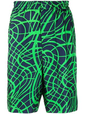 Moschino short à imprimé graphique - Bleu