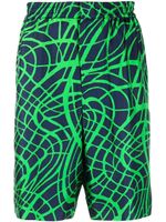 Moschino short à imprimé graphique - Bleu