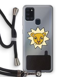 Kleine leeuw: Samsung Galaxy A21s Transparant Hoesje met koord