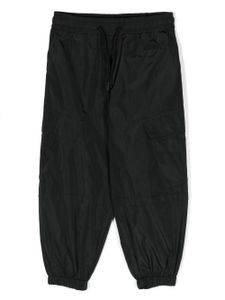 MSGM Kids pantalon cargo à logo brodé - Noir