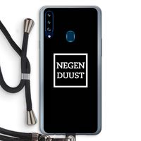 Negenduust black: Samsung Galaxy A20s Transparant Hoesje met koord