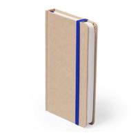 A6 schrift harde kaft - blauw elastiekje - notitieboekje - opschrijfboekje - 100 blanco paginas