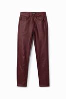 Slim fit leatherlook broek - RED - 40 Slim fit leatherlook broek - RED - 40