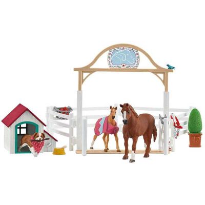 Horse Club - Hannahs gastpaarden met hond Ruby Speelfiguur