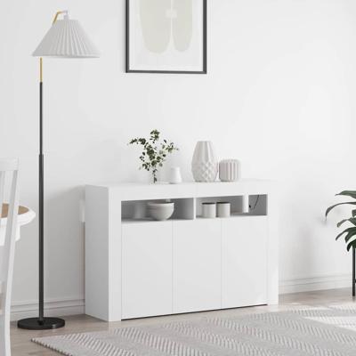 Dressoir Wit 116 x 30 x 75 cm Bewerkt hout