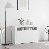 Dressoir Wit 116 x 30 x 75 cm Bewerkt hout