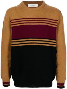 Pringle of Scotland pull colour block en laine à rayures - Noir