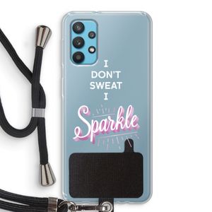 Sparkle quote: Samsung Galaxy A32 4G Transparant Hoesje met koord