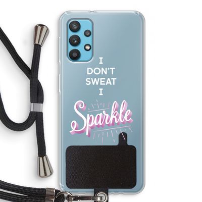 Sparkle quote: Samsung Galaxy A32 4G Transparant Hoesje met koord