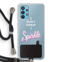 Sparkle quote: Samsung Galaxy A32 4G Transparant Hoesje met koord