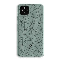 Geometrische lijnen zwart: Google Pixel 5a 5G Transparant Hoesje