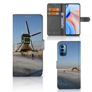 OPPO Reno 4 Pro 5G Flip Cover Schaatsers