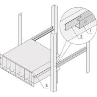 Schroff 24562453 19 inch Rails voor patchkast