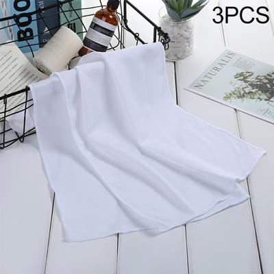 3 STKS absorberend polyester sneldrogend ademend koud gevild Fitness Sport draagbare handdoek (wit)