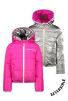 B.Nosy Meisjes reversibel winterjas - Jacky - Knock out roze B.Nosy Meisjes reversibel winterjas - Jacky - Knock out roze