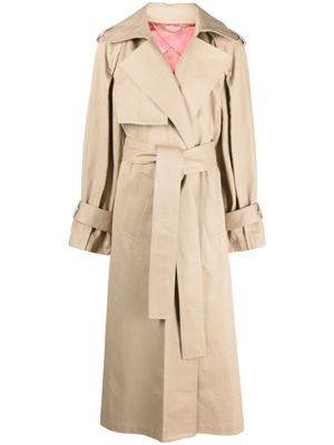 Victoria Beckham trench à détail plissé - Tons neutres