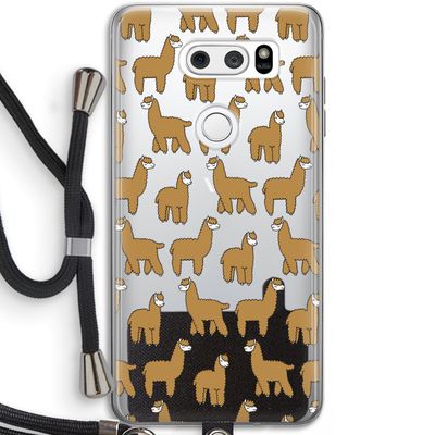 Alpacas: LG V30 Transparant Hoesje met koord