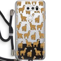 Alpacas: LG V30 Transparant Hoesje met koord