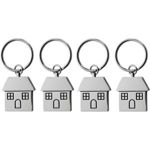 4x Housewarming sleutelhanger 7 cm   -