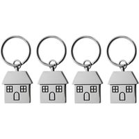 4x Housewarming sleutelhanger 7 cm   - - thumbnail