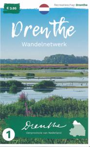 Wandelknooppuntenkaart - Wandelkaart 1 Wandelnetwerk Drenthe Noord Dre