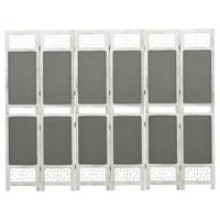 Kamerscherm met 6 panelen 210x165 cm stof grijs