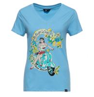 Queen Kerosin Vintage Love Shirt Blue-XXXL