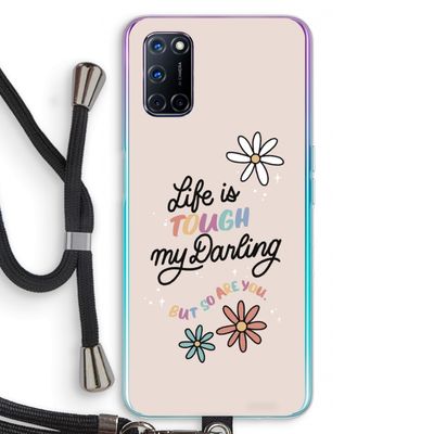 Tough Life: Oppo A92 Transparant Hoesje met koord