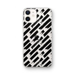 Zwarte vegen: iPhone 12 mini Transparant Hoesje