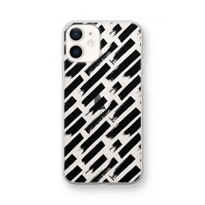 Zwarte vegen: iPhone 12 mini Transparant Hoesje