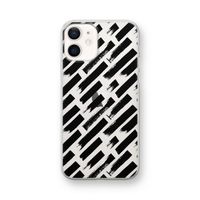 Zwarte vegen: iPhone 12 mini Transparant Hoesje