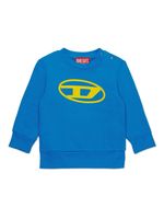 Diesel Kids sweat en coton à logo imprimé - Bleu