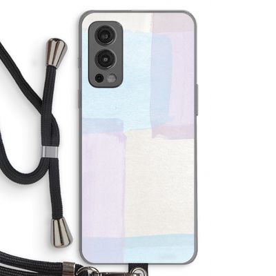 Square pastel: OnePlus Nord 2 5G Transparant Hoesje met koord