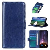 iPhone 14 Pro Max Wallet Hoesje met Magnetische Sluiting - Blauw - thumbnail