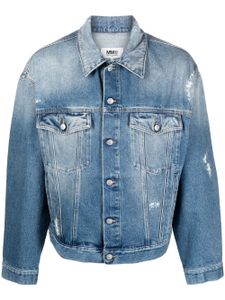 MM6 Maison Margiela veste en jean à boutonnière - Bleu