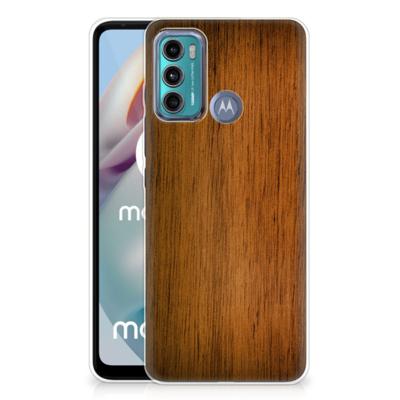 Motorola Moto G60 | Bumper Hoesje | Donker Hout