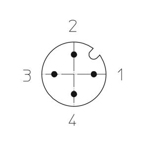 Lutronic 1083 Sensor/actuator connector, geassembleerd M12 Aantal polen: 4 Stekker, recht 2.00 m 1 stuk(s)